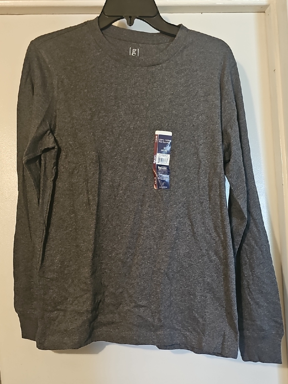 George Men's Long-Sleeve Crew Neck Shirt - Charcoal Tote 2